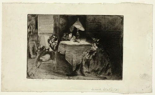The Music Room by James McNeill Whistler, print, 1859