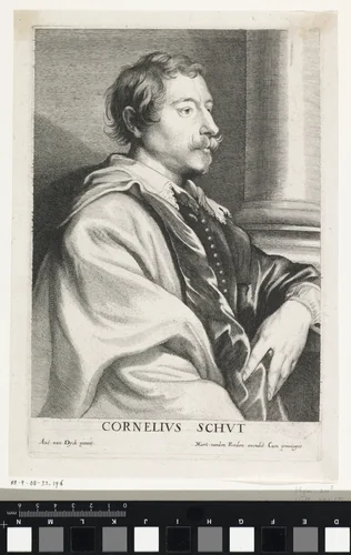 Portret van Cornelis Schut (I) by Lucas Vorsterman, print, 1630-1646