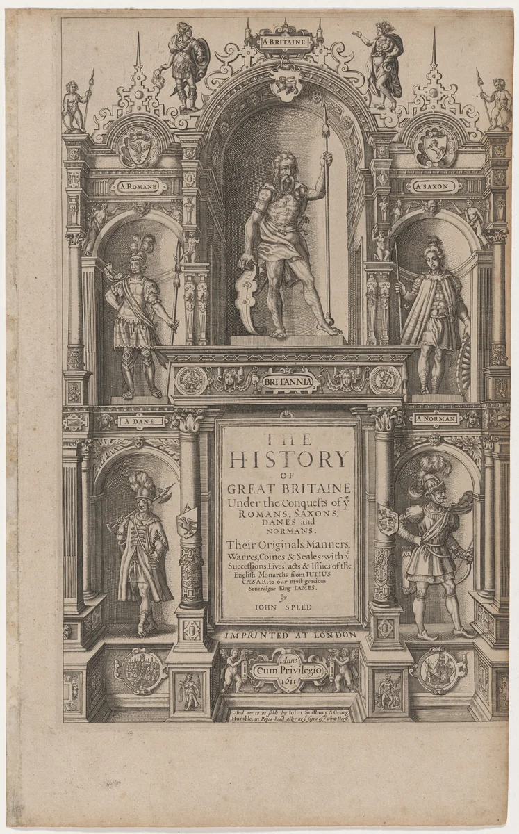 Title Page to The History of Great Britaine by John Speed by Unknown 19th Century, print, 1611