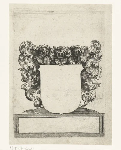 Leeg wapenschild by Unknown, print, 1550-1587