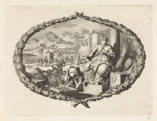 Gelijkenis van een hebzuchtige boer by Jan Luyken, print, 1700