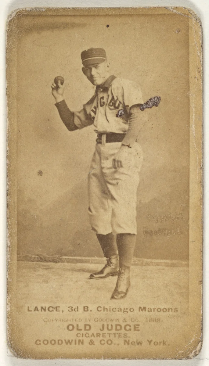 Lance, 3rd Base, Chicago, from the Old Judge series (N172) for Old Judge Cigarettes by Goodwin & Company, photograph, 1888