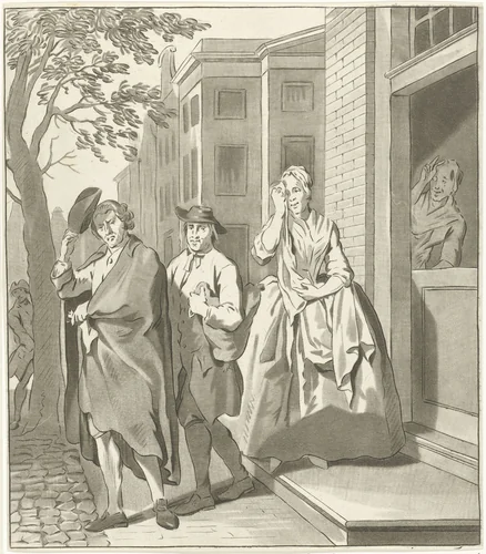 Geveinsde droefheid by Benjamin Martini, print, 1777-1780