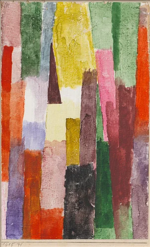 braunes Δ rechtw. strebendes Dreieck,1915 by Paul Klee, drawing