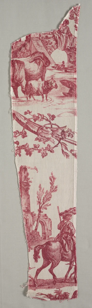 Fragments of Copperplate Printed Cotton by Christophe Philippe Oberkampf, textile, 1784-1794
