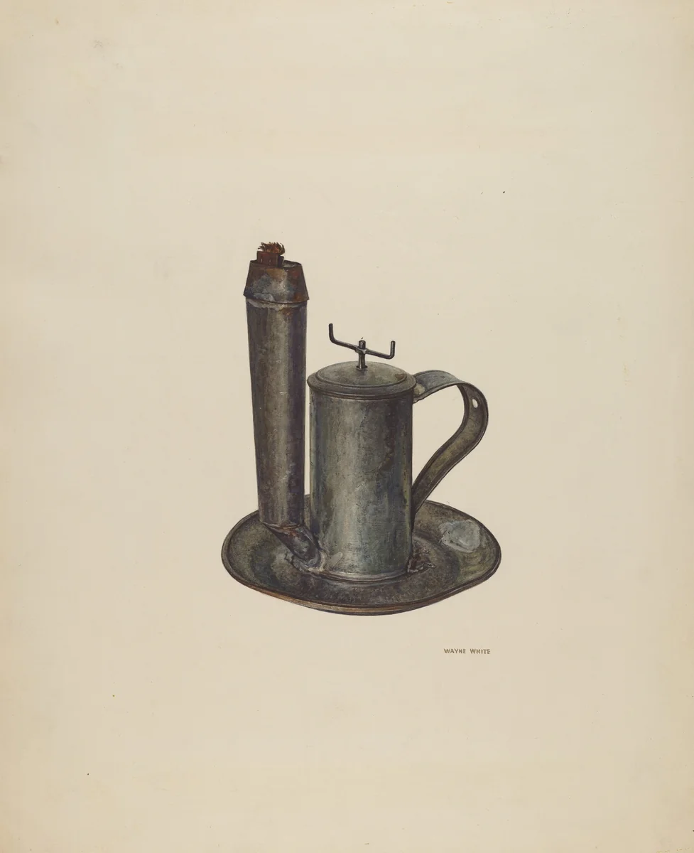 Lard Lamp by Wayne White, index of american design, 1940