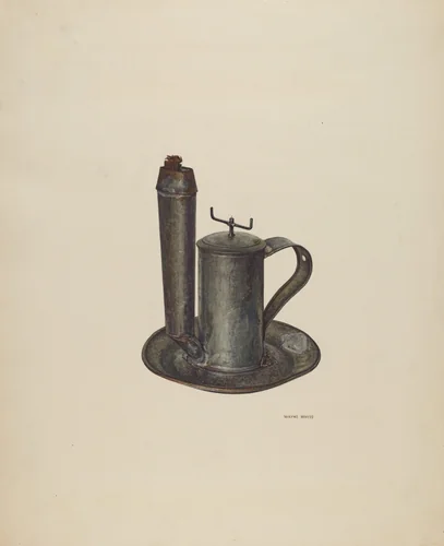 Lard Lamp by Wayne White, index of american design, 1940