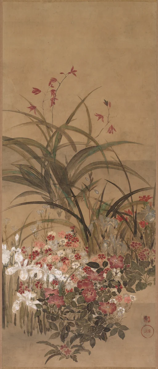 Summer Flowers by Kitagawa Sōsetsu, painting, 1640-1660