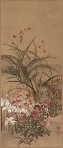 Summer Flowers by Kitagawa Sōsetsu, painting, 1640-1660