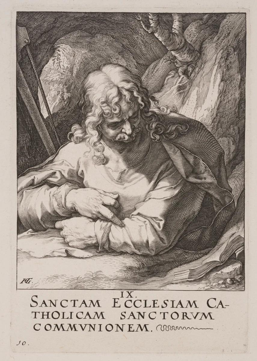 St James the Less, from Christ, the Apostles and St Paul with the Creed by Hendrick Goltzius, print, 1589