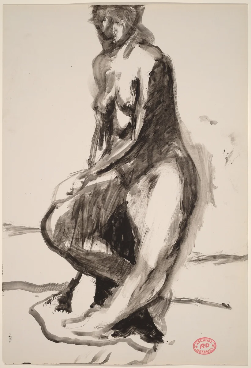 Untitled [seated woman] by Richard Diebenkorn, drawing, 1955-1967