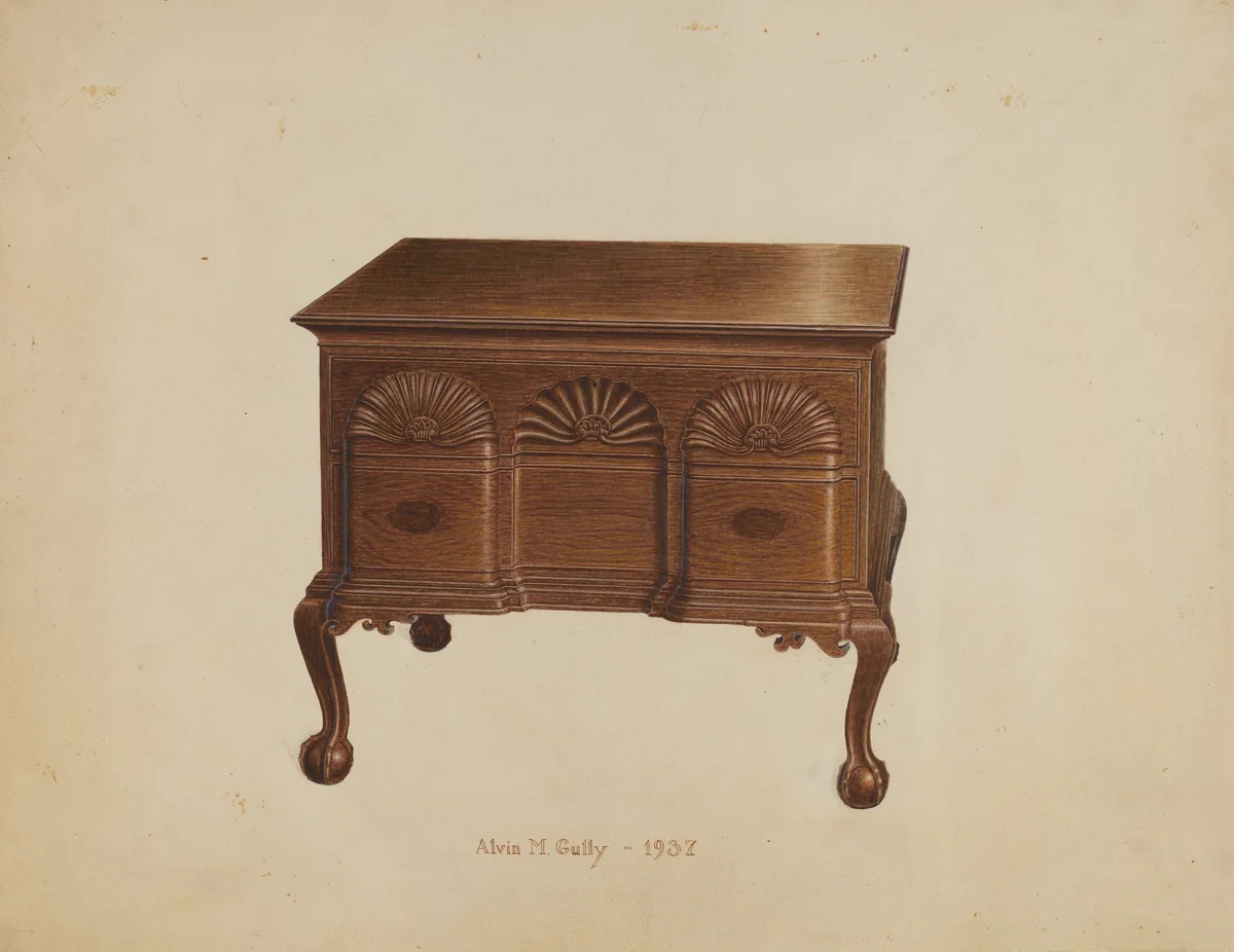 Lowboy by Alvin M. Gully, index of american design, 1937