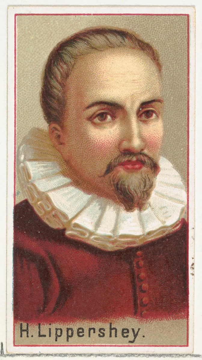 H. Lippershey, printer's sample for the World's Inventors souvenir album (A25) for Allen & Ginter Cigarettes by Allen & Ginter, print, 1888