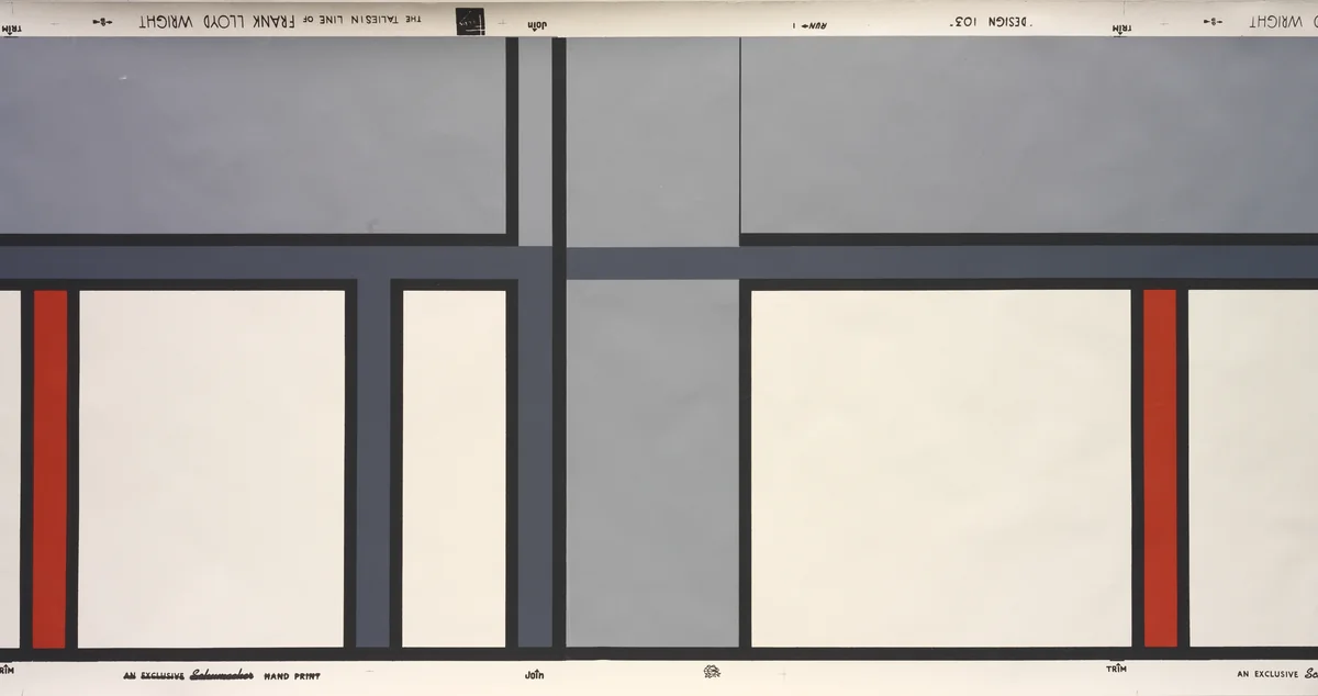 Design 103 by F. Schumacher and Co., print, 1900-1959