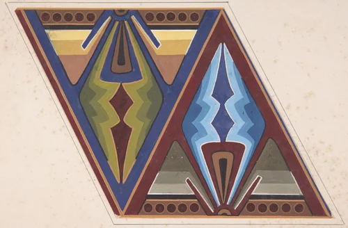 Design drawing by Christopher Dresser, drawing, 1878-1888