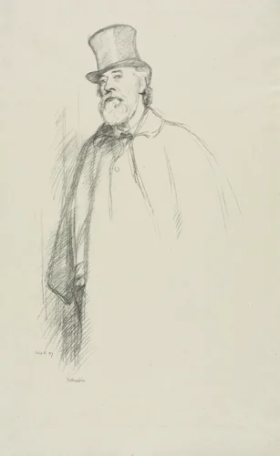 Alphonse Legros by William Rothenstein, print, 1897