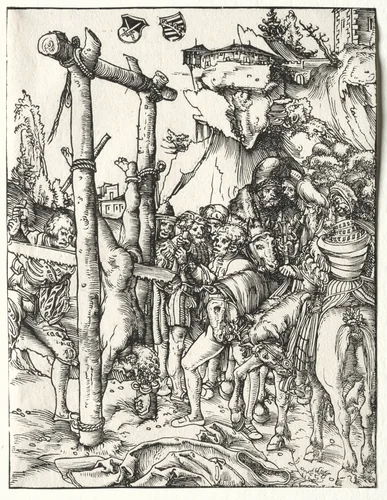 Martyrdom of St. Simeon by Lucas Cranach, print, 1510-1515