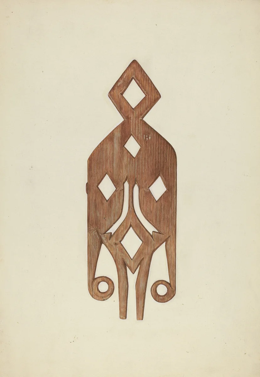 Geometric Weather Vane by Laura Bilodeau, index of american design, 1938
