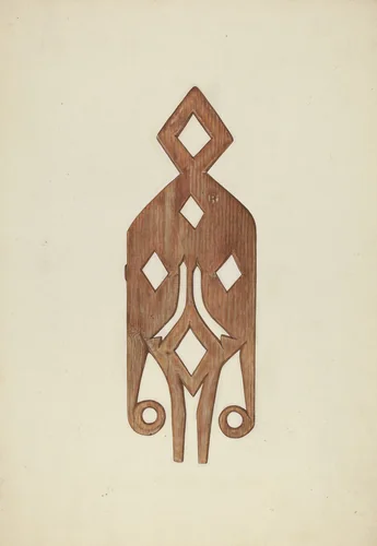 Geometric Weather Vane by Laura Bilodeau, index of american design, 1938