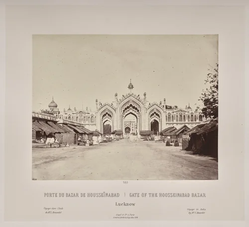 Gate of the Hoosseinabad Bazar, Lucknow by Louis-Théophile Marie Rousselet, photograph, 1865-1870