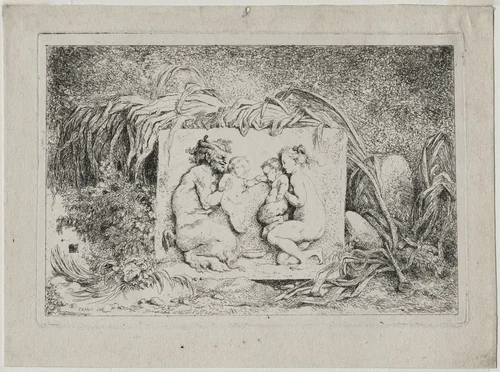 Bacchanales: The Satyr's Family by Jean Honoré Fragonard, print, 1763