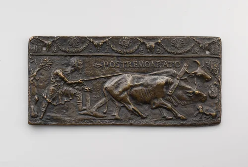 Cincinnatus at the Plough by Filarete, metalwork, 1430-1465