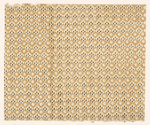 Blad met ruitpatroon by anonymous, print, 1750-1950