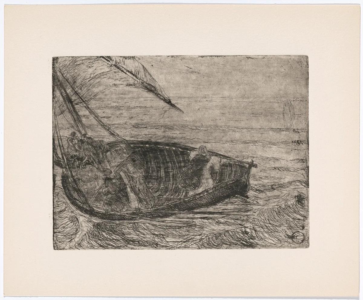 Christ Walking on the Water by Henry Ossawa Tanner, print, 1913