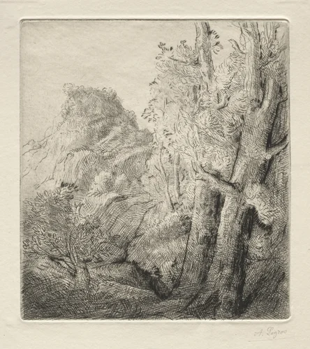 The Old City by Alphonse Legros, print, 1857-1911