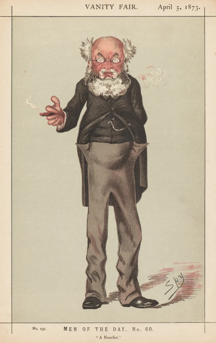 Vanity Fair: Men of the Day, No. 60, "A Novelist" by Leslie Matthew, print, 1873