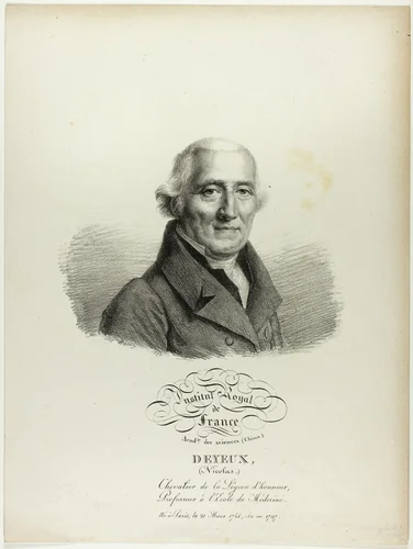 Portrait of Nicolas Deyeux by Jules Boilly, print, 1822