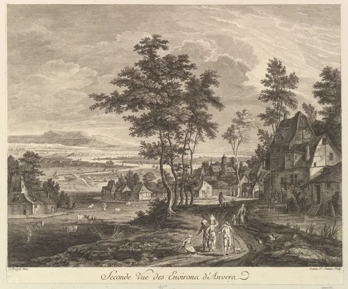 Second View of the Environs of Antwerp (Seconde Vue des Environs d'Anvers) by Jan Brueghel, print, 1700-1790