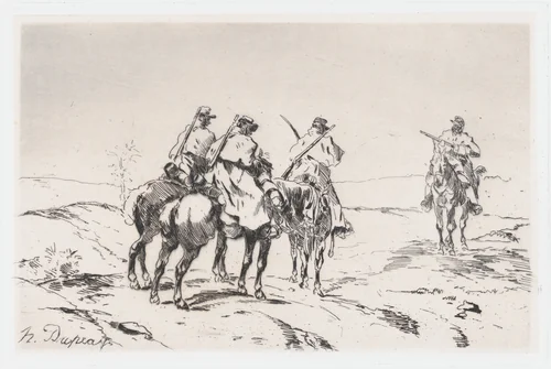 The Patrol by Henri-Louis Dupray, print, 1875