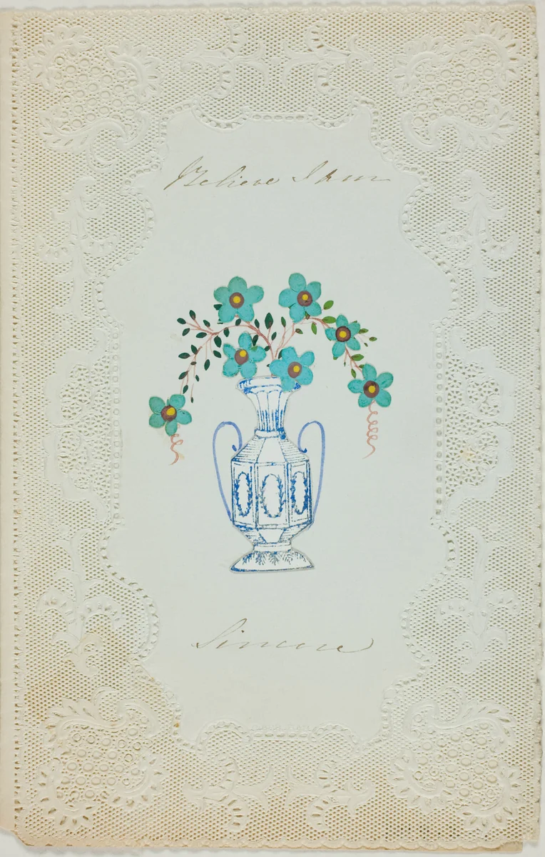 Believe I am Sincere (valentine) by George Kershaw, other, 1845-1855