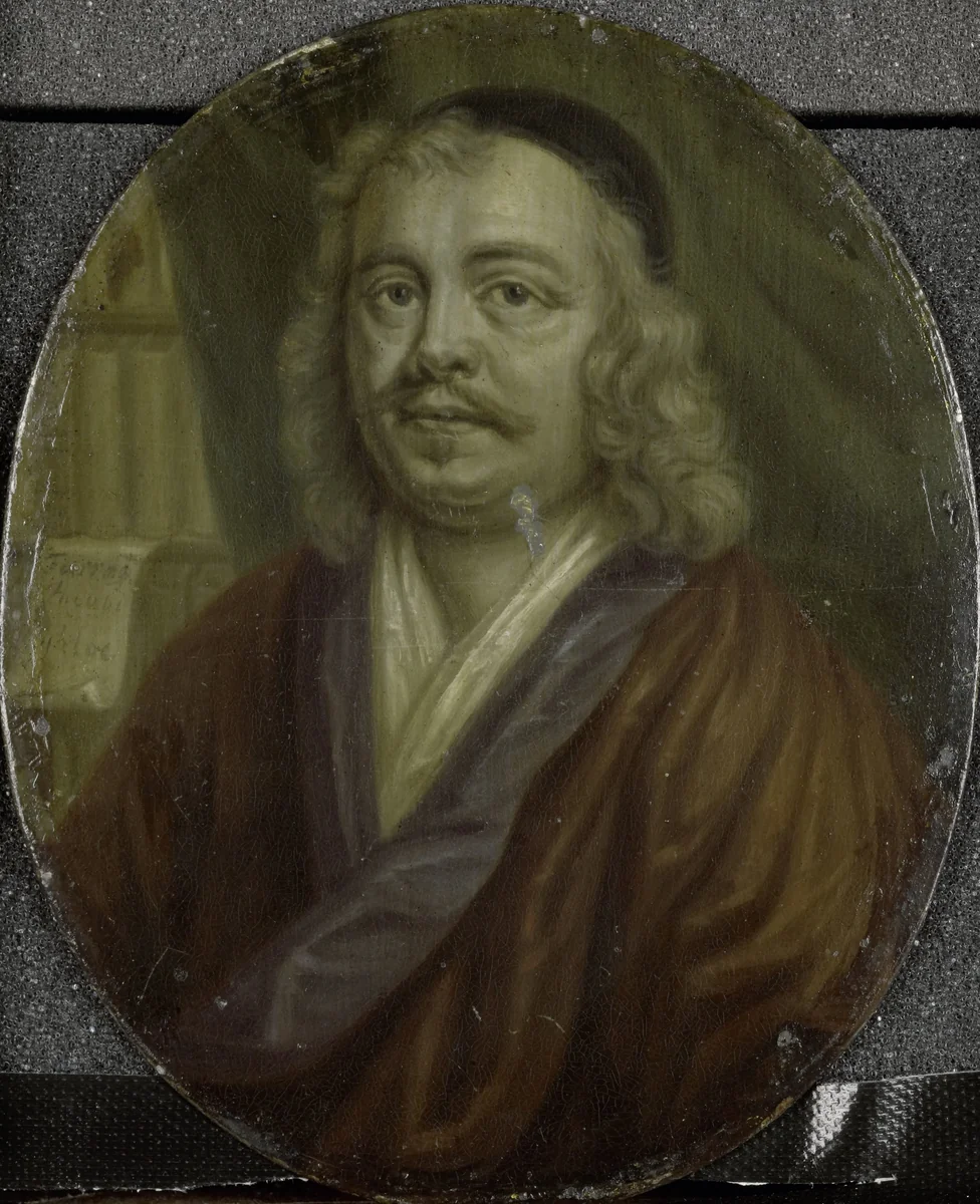 Portrait of Jacob Heiblocq, Rector of the Latin School in Amsterdam by Arnoud van Halen, painting, 1700-1732