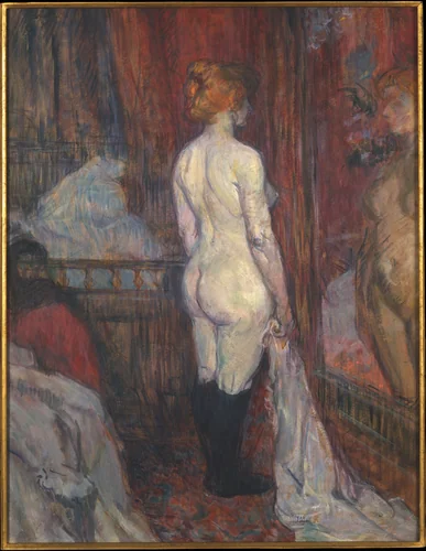 Woman before a Mirror by Henri de Toulouse-Lautrec, painting, 1897