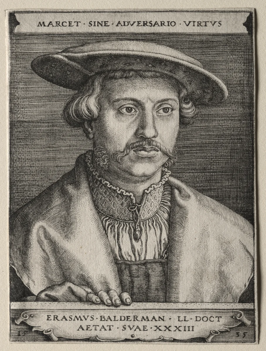 Erasmus Balderman by Barthel Beham, print, 1535