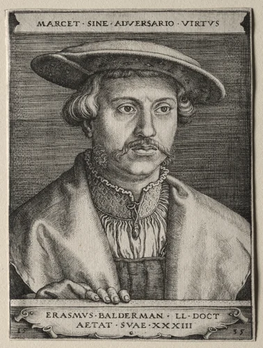 Erasmus Balderman by Barthel Beham, print, 1535