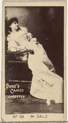 Card Number 133, M. Gale, from the Actors and Actresses series (N145-4) issued by Duke Sons & Co. to promote Cameo Cigarettes by W. Duke, Sons & Co., photograph, 1880-1889