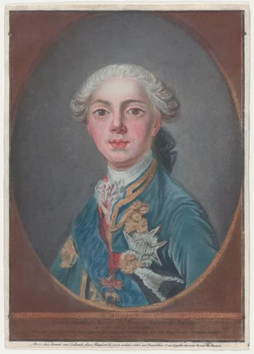 Louis-Stanislas-Xavier de France, Comte de Provence by Louis Marin Bonnet, print, 1771