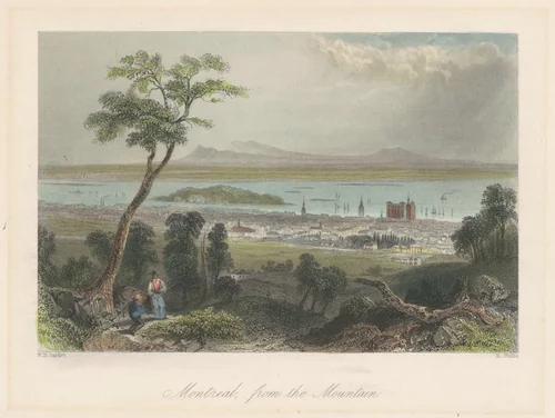 Montreal, from the Mountain by Robert Wallis; William Henry Bartlett, print, 1839-1842