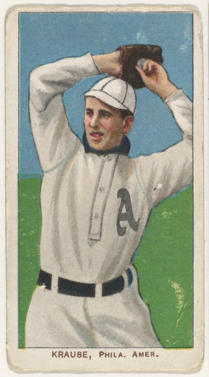 Krause, Philadelphia, American League, from the White Border series (T206) for the American Tobacco Company by American Tobacco Company, print, 1909-1911