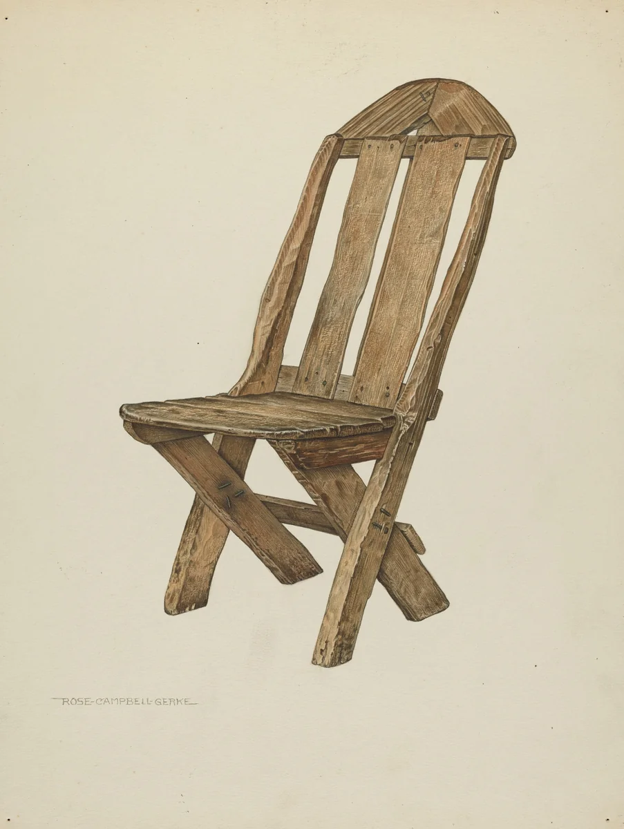 Miner's Chair - Hand Made by Rose Campbell-Gerke, index of american design, 1940