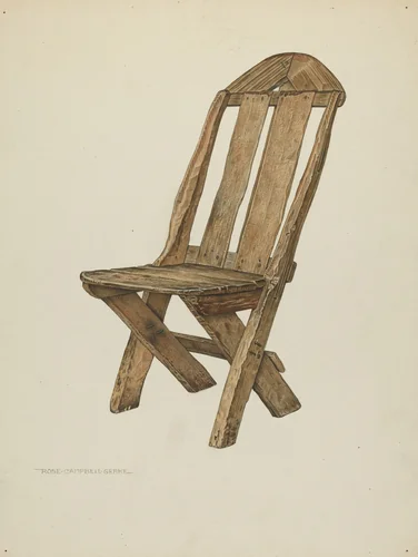 Miner's Chair - Hand Made by Rose Campbell-Gerke, index of american design, 1940