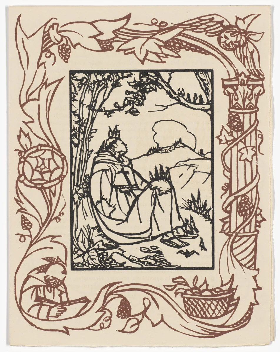 Plate (page 257) from Les Petites Fleurs de St. François (The Little Flowers of St. Francis) by Émile Bernard, illustrated book, 1928