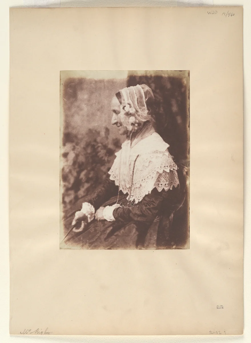 Mrs. Anne Rigby (née Anne Palgrave, 1777–1872) by Hill and Adamson, photograph, 1843-1847