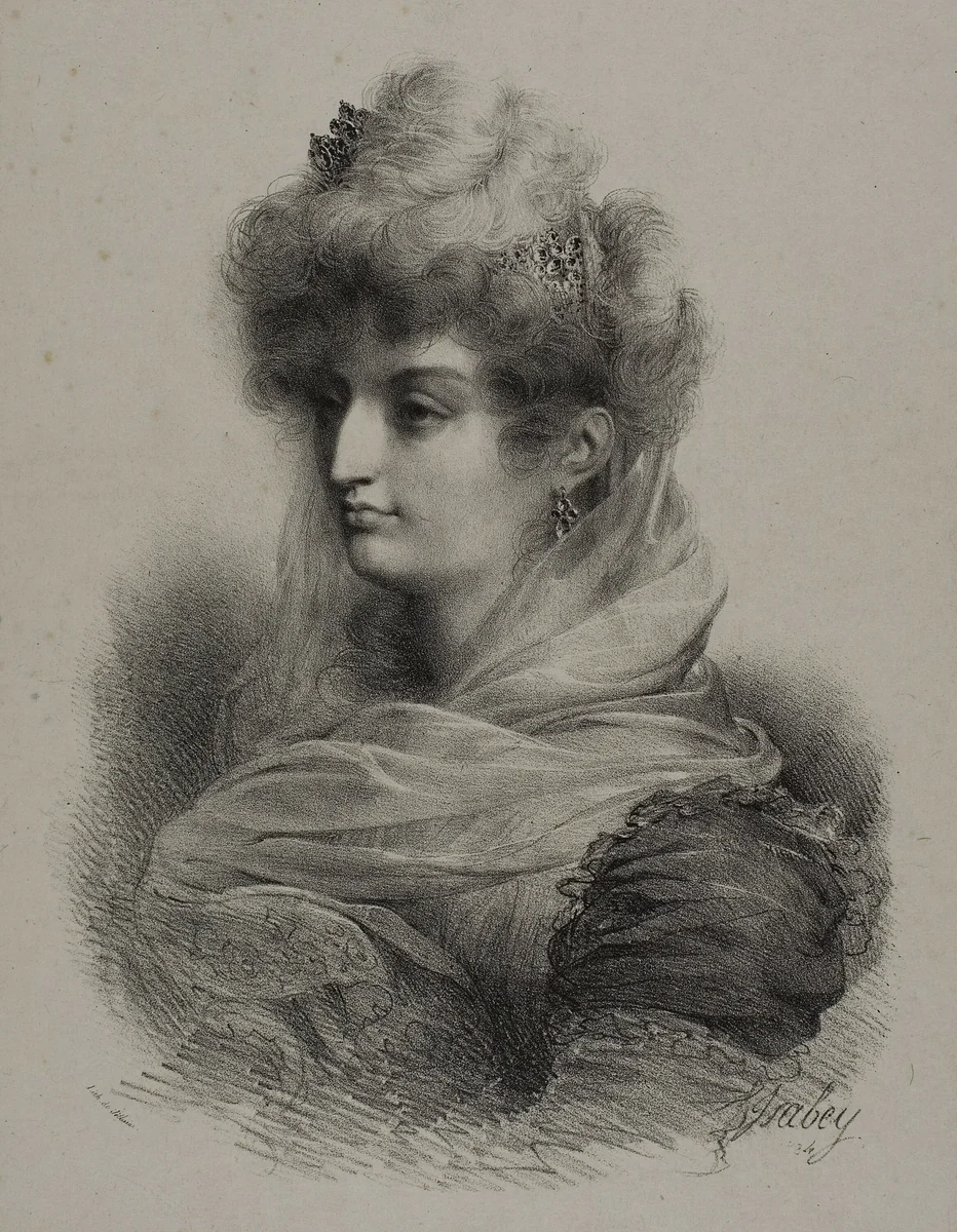 The Duchess d'Angoulème, Madame la Dauphine by Jean Baptiste Isabey, print, 1824