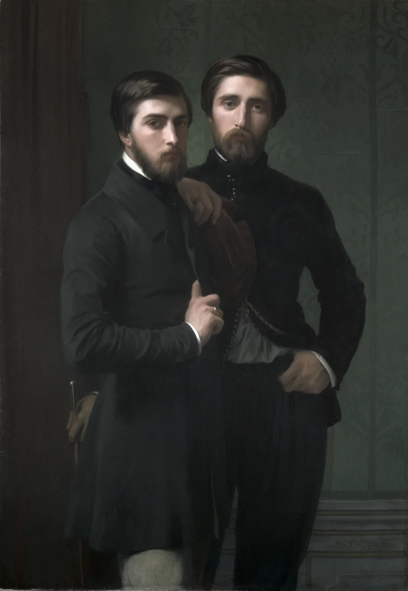 René-Charles Dassy and His Brother Jean-Baptiste-Claude-Amédé Dassy by Hippolyte Jean Flandrin, painting, 1850