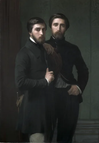 René-Charles Dassy and His Brother Jean-Baptiste-Claude-Amédé Dassy by Hippolyte Jean Flandrin, painting, 1850