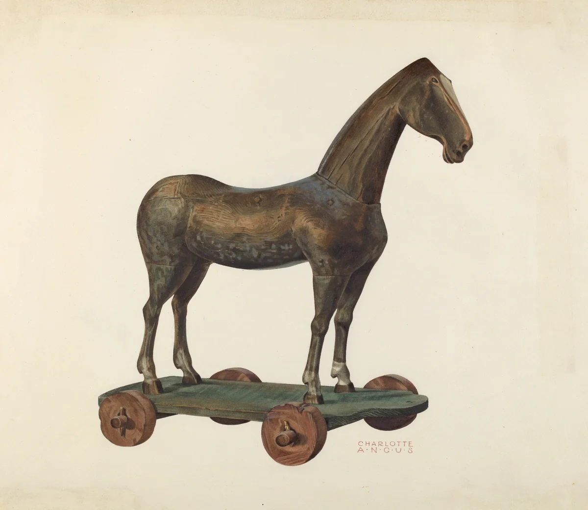 Toy Horse by Charlotte Angus, index of american design, 1935-1942